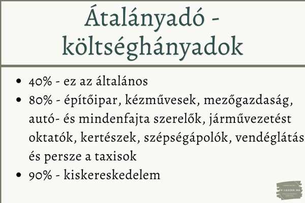 Átalányadó - költséghányadok-1