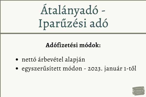 Átalányadó - iparűzési adó 1.